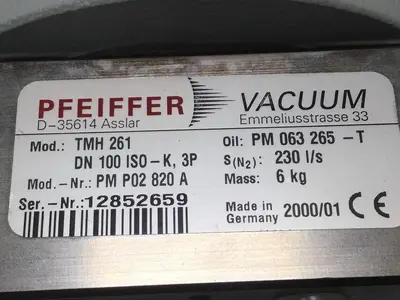 USED PFEIFFER TMH 261