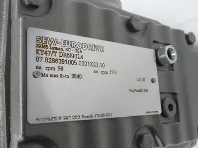 Sew Eurodrive KT47/T DRN90L4 31.30 Gearmotor Drive 2Hp 230/460V 3PH 56rpm
