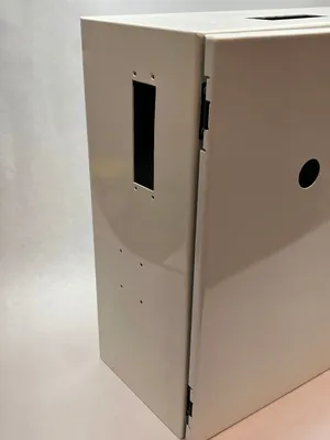 USED HOFFMAN CONCEPT SINGLE DOOR ENCLOSURE 20" X 24" X 8", WHITE, STEEL