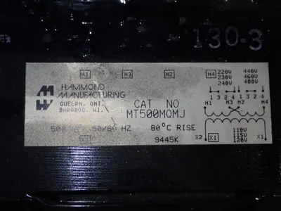 Hammond 500 Va Transformer