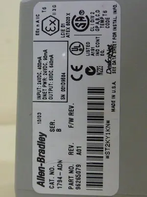 USED ALLEN BRADLEY 1794-ADN SER B