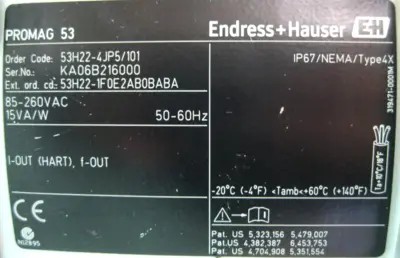USED Endress+Hauser 53H22-1F0E2AB0BABA
