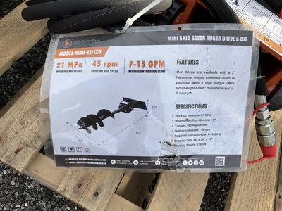 Used WOLVERINE MAD-12-12D MINI SKID STEER AUGER DRIVE & BIT Skid Augers Michigan US | Miedema Asset Management Group #1487862