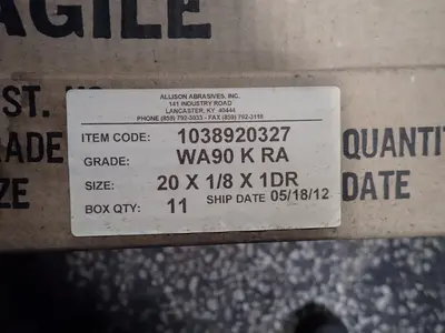 Allison Abrasives 20" X 1/8" X 1dr Grinding Discs