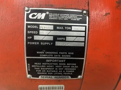 Used CM POWERSTAR 717202E Hoists (All Types) Georgia US | The Equipment Hub #1185221