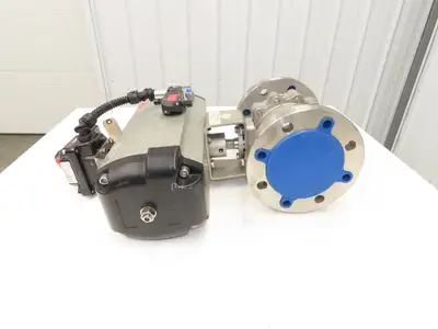 Flowserve B175S10 4" SS Flanged Ball Valve #300 Automax Pneumatic Actuator 24VDC
