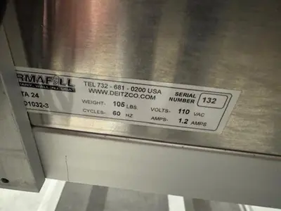 Pharmafill model TTA 24" diameter stainless steel accumulating table