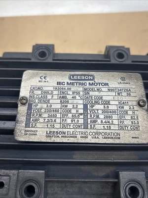 New | in-Stock LEESON 192084.00 Motors (misc) Indiana US | J&J Industrial Supply #1567511