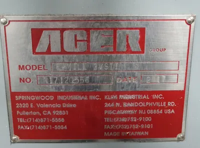 2017 ACER E-MILL 3VSII Mills, Vertical | Machinery Central (15)