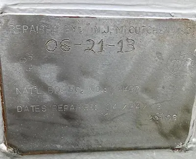 USED REID BOILER WORKS HORIZONTAL MILD STEEL RETORT