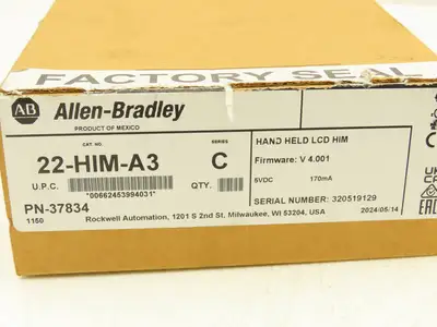 Allen Bradley 22-HIM-A3 Handheld LCD HIM Drive Keypad Control PN-37834