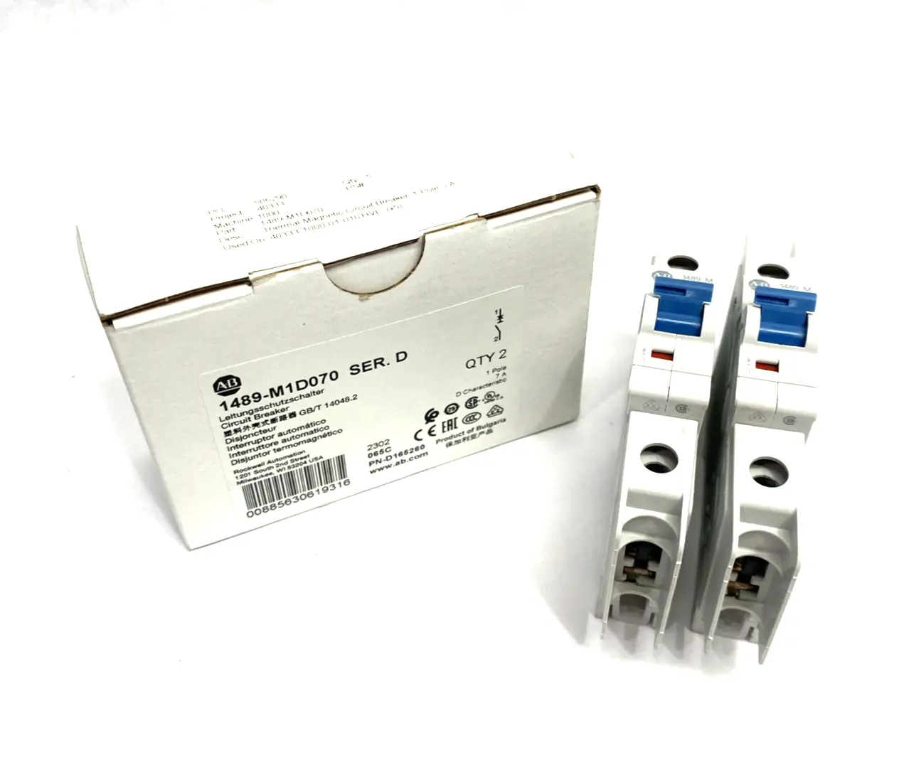 USED ALLEN-BRADLEY SER. D CIRCUIT BREAKER 1-POLE 7A