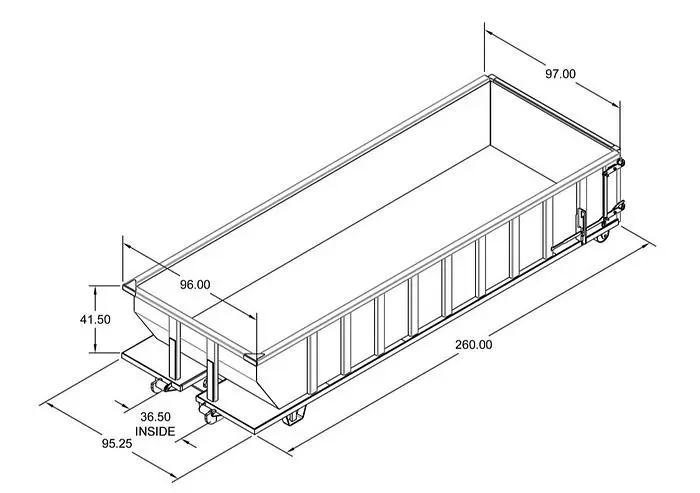 NEW 2024 OPEN TOP RECTANGLE ROLLOFFS