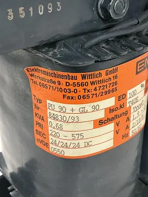 USED EMB WITTLICH PU90+GL90