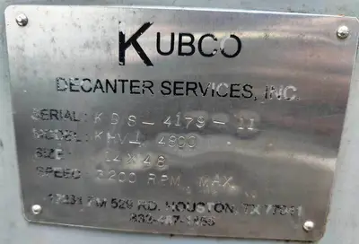 (2) Kubco KHV-4800 14 x 48" oilfield decanter skids, SS.
