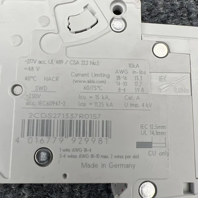 Used ABB SU201M-K0.5 Circuit Breakers California US | Davliegogo LLC #1707335