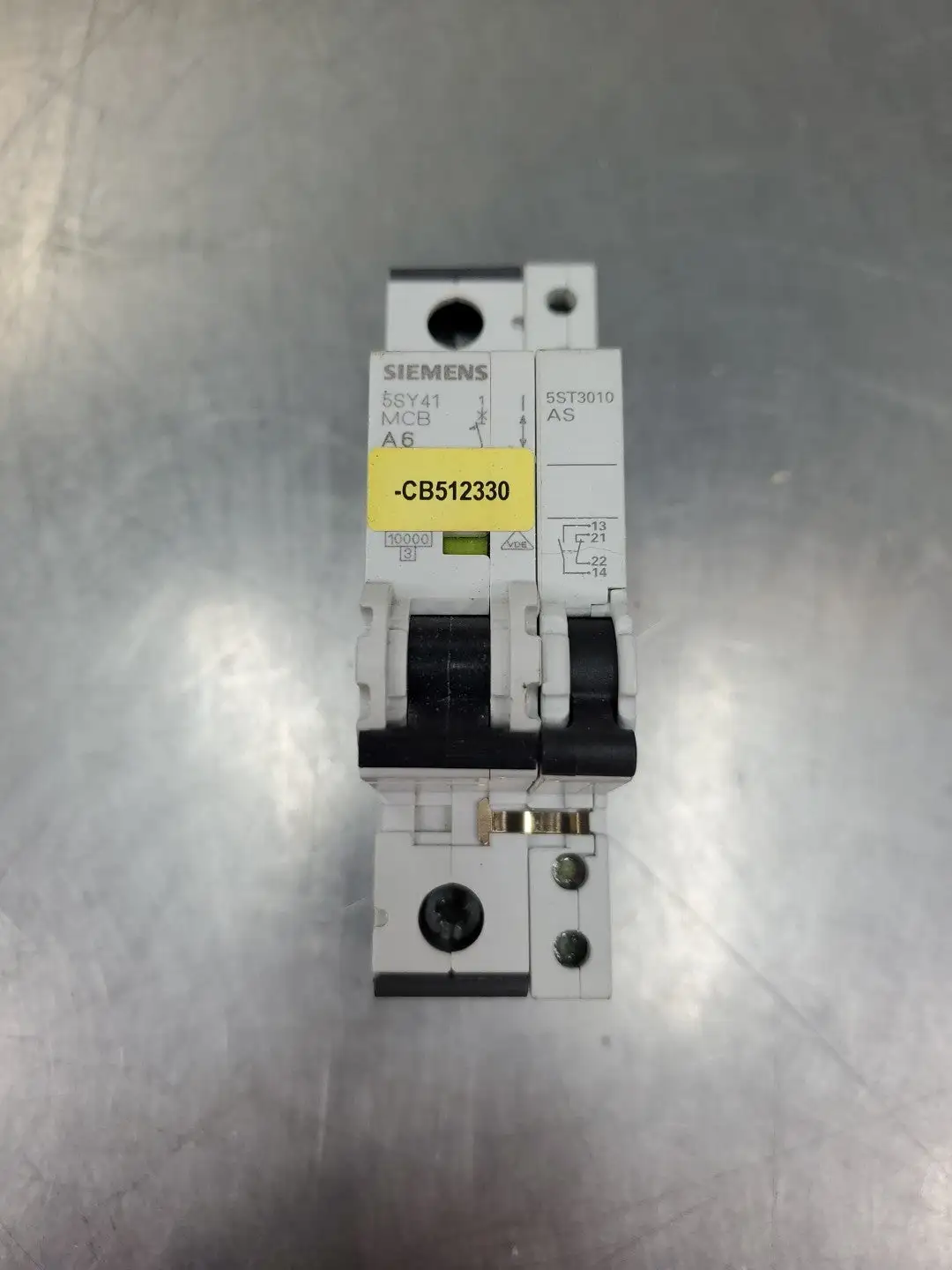 USED Siemens 5SY41 MCB A6 Circuit Breaker w/5ST3010AS Auxiliary Circuit