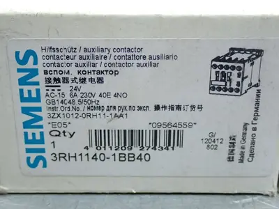 New | in-Stock SIEMENS 3RH11221BB40 Relays & Switches | HGR 24 #739818