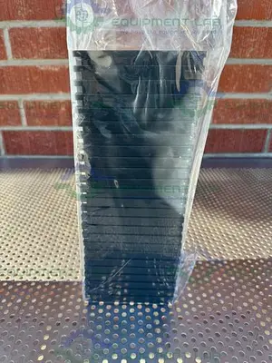 NEW PACK OF 25- COSTAR 3694 BLACK POLYSTYRENE 96 WELL HALF AREA, NO LID, FLAT BOTTOM