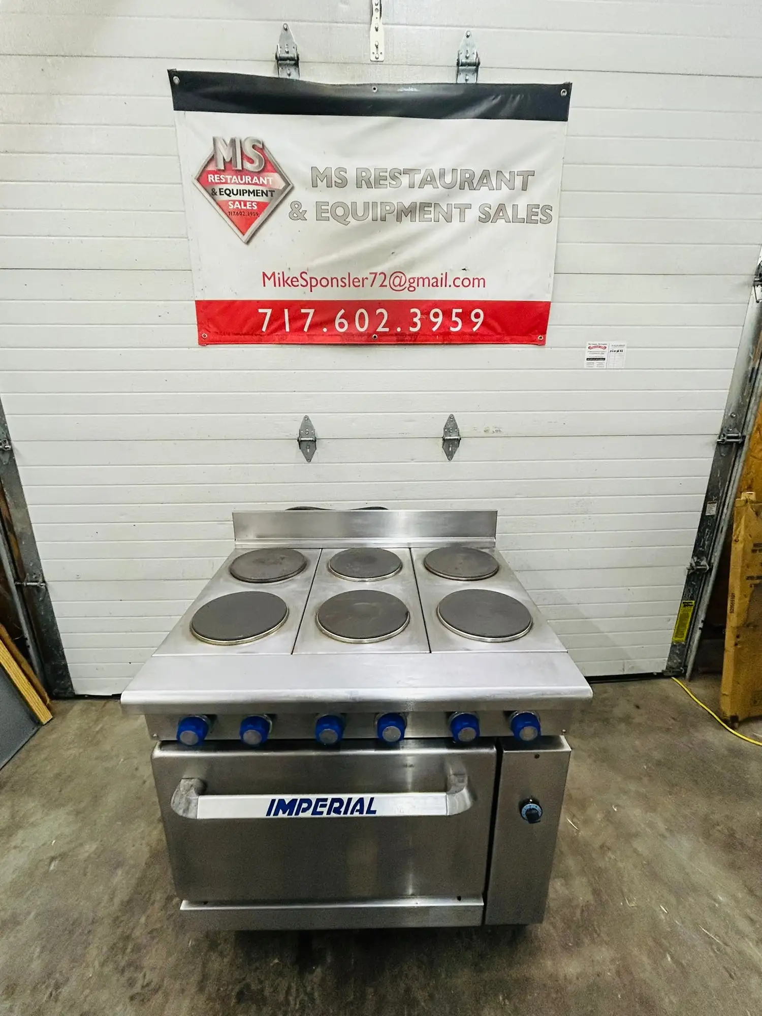 Imperial IR-6-E 36" Pro Series 6 Element Electric Range w/ Std. Oven 208V 3 Ph Refurbished