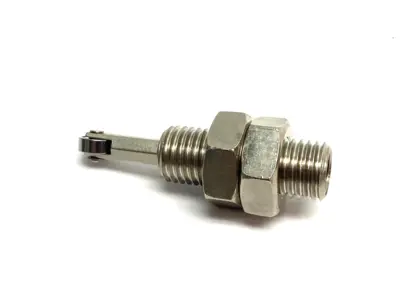 USED MISUMI THREADED ROLLER PLUNGER, PUSH-UP 10MM STROKE