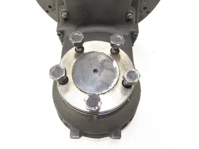 Hyster Drive Axle Power Steering Hub Removed From N30XMR2 Stand On Forklift