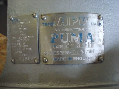 166 Lpm Apv Puma Pump 2-3-11