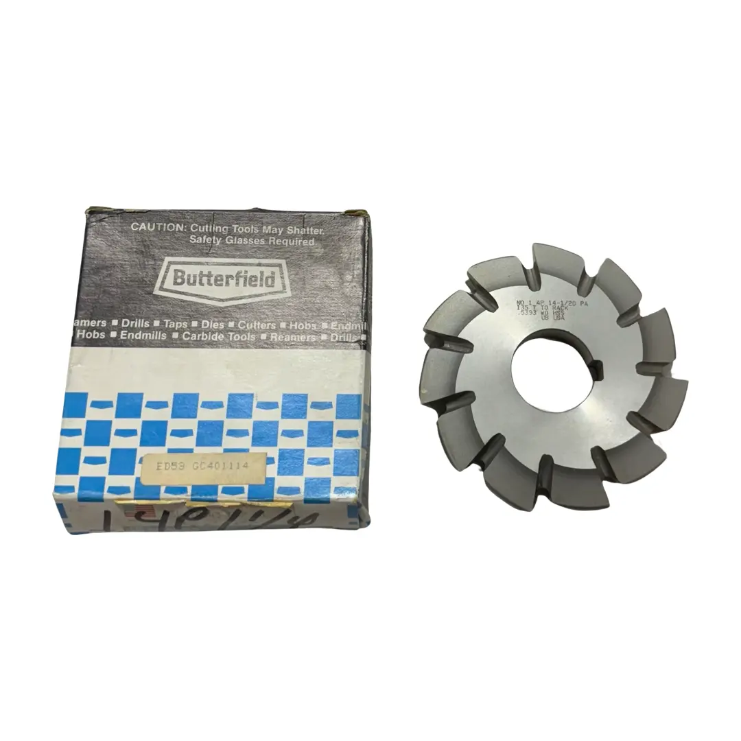 Untion Butterfield  No.1 HSS Involute Gear Cutter 4P 1-1/4" Hole USA Made
