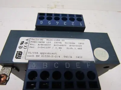 Frei W125-1188.20 160VA Transformer 480V Primary  115V Secondary 50/60Hz