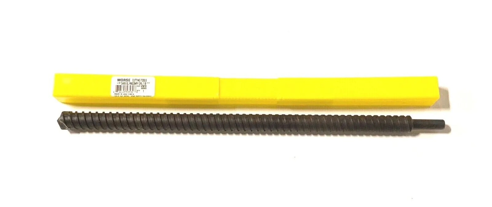 Morse 7/8" x 18" Carbide Tipped Masonry Drill Extra Long Length USA Made 53530