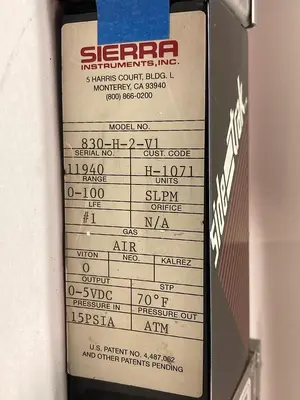 Used SIERRA 830-H-2-V1 Flowmeters Ohio US | Surplus Asset Holdings #1365740