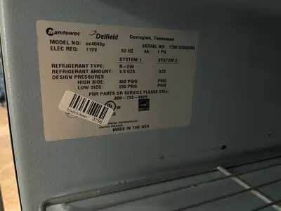 New | in-Stock Delfield Used Delfield UC4048P 48″ W Under counter Commercial Stainless Refrigerator 2 Door 115v Undercounter Refrigerators Illinois US | Falcon Restaurant Supply #1376368