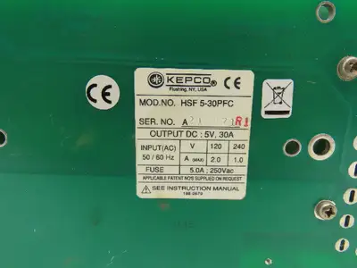 Kepco HSF 5-30PFC Power Supply Plug-in Card 100-240VAC Input 5V 30A Output