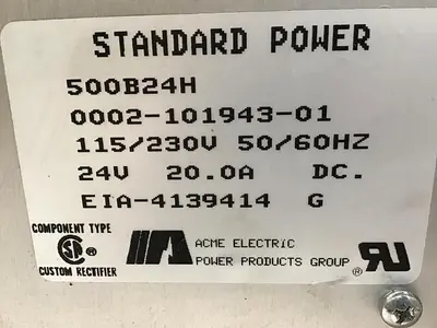 USED ACME ELECTRIC 500B24H