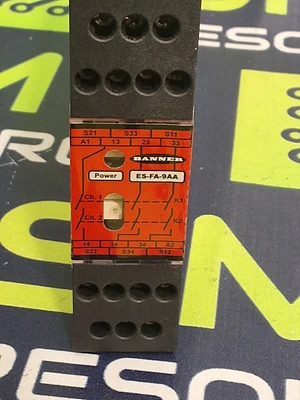 BANNER ES-FA-9AA SAFETY RELAY MODULE 24V 250V 6A 200W