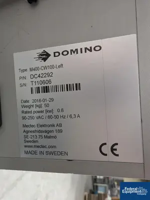 USED Domino Domino Case Label Printer, Model M400-CW100-Left