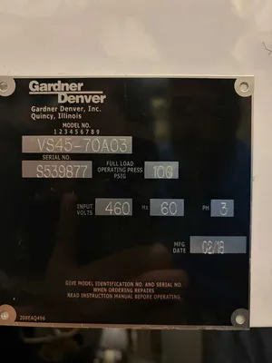 2018 GARDNER DENVER VS45-70A03 Planta de aire compresor | Perry Equipment (7)
