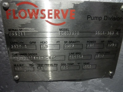 NEW FLOWSERVE 10HDX27B