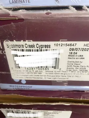 63.18 Square Feet of Home Decorators Collection Sycamore Creek Cypress 12mm Waterproof Laminate