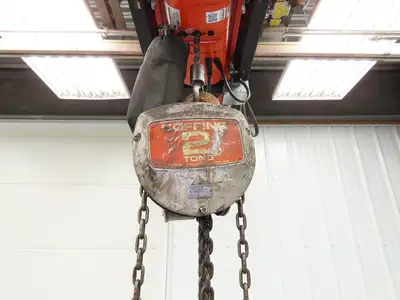 Coffing Superoid 2 Ton 4000Lb Manual Chain Fall Hand Hoist 11' 6" Lift