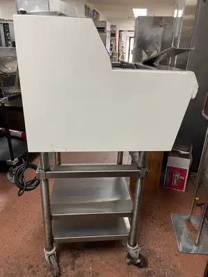 Used Oliver Used Oliver 732-N Legacy Countertop Front Load Bread Slicer with Stand 120V Bread Slicers Illinois US | Falcon Restaurant Supply #1376037