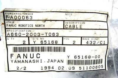 NEW FANUC A660-2003-T063 CABLE A6602003T063