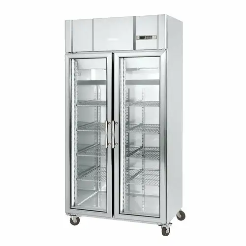 Infrico IRR-AGN600CR 38 3/8" Two Section Reach In Refrigerator, (2) Left/Right Hinge Glass Doors, 115v
