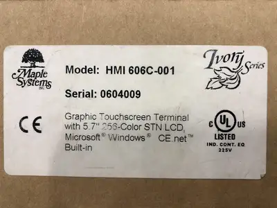USED MAPLE SYSTEMS HMI606C-001