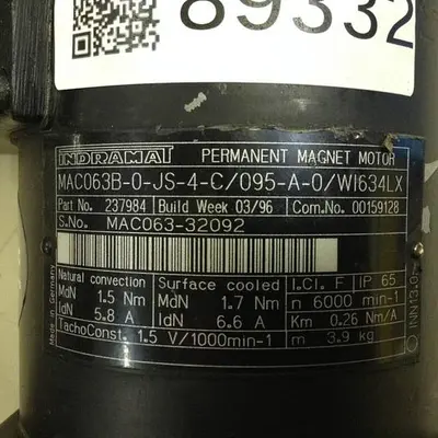 USED INDRAMAT MAC063B-0-JS-4-C/095-A-0/WI634LX