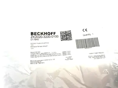 NEW BECKHOFF SINGLE ENDED POWER CABLE M8 STRAIGHT 4-PIN 10M