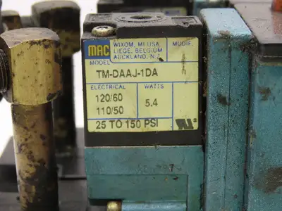 MAC Valves 2-Station Pneumatic Solenoid Valve Stack 3/8" Manifold 120V Series 82