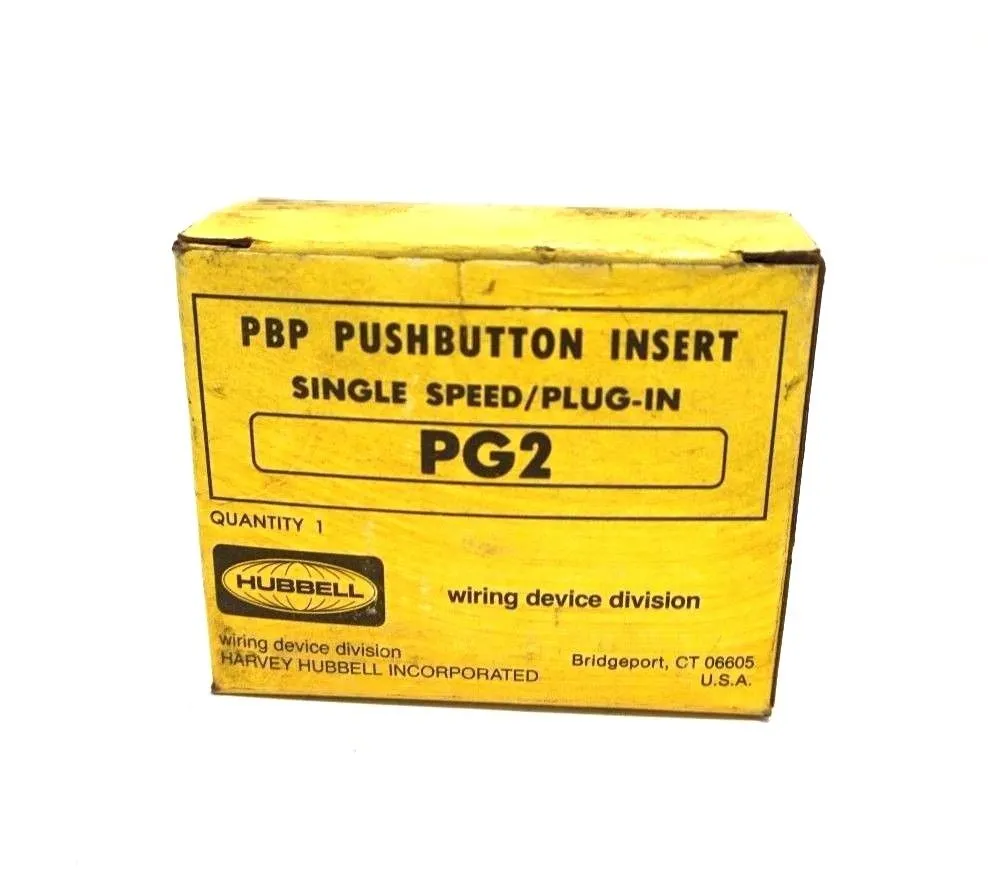 NEW HUBBELL PG2 PUSHBUTTON INSERT