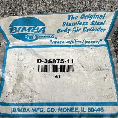 New | in-Stock Bimba D-35875-11 Parts (Hydraulics and Pneumatics) California US | Davliegogo LLC #1705393