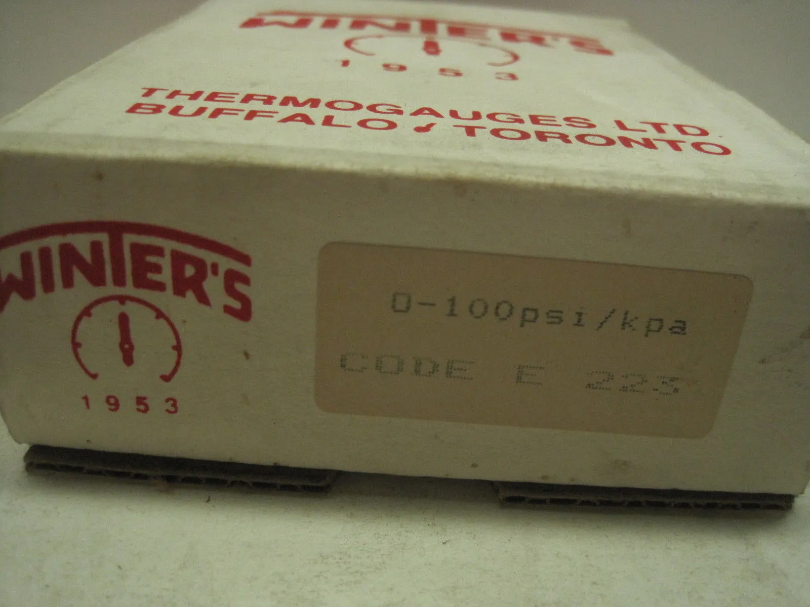 New Winters Thermogauge 0-100PSI